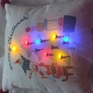 NWT St. Nicholas Square is a totally precious LIGHT UP Pillow